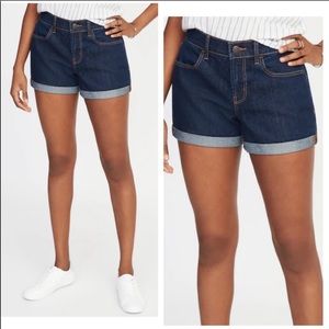 Old Navy Semi Fitted Dark Wash Denim Shorts, 2 reg